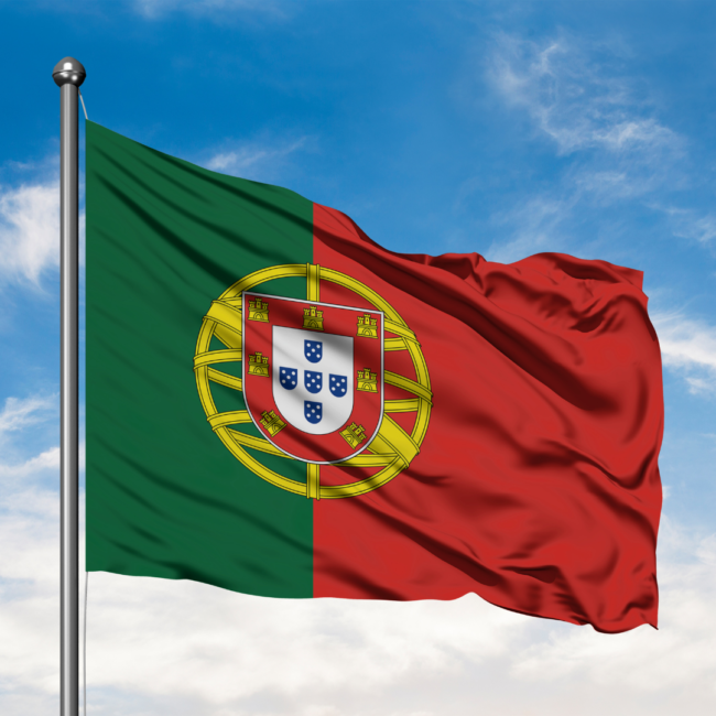 Foto do mastro da bandeira portuguesa